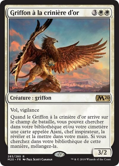 Carte Magic : Griffon à la crinière d’or (M20 283 R) Near Mint