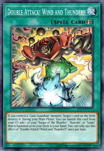 Carte Yu-Gi-Oh! : Double Attaque ! Vent et Tonnerre ! 1ére Edition (MAZE-FR008) Rare