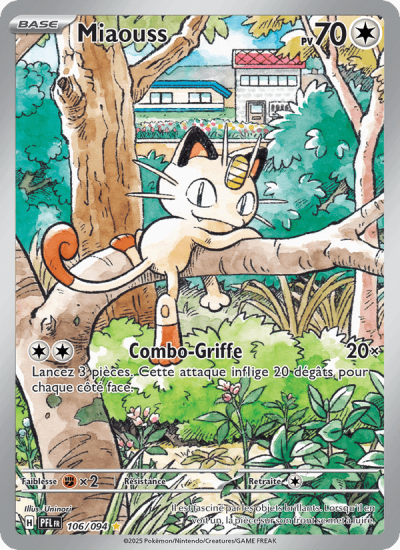 Carte Pokémon : Miaouss (PFL 106) (Grade 10 Collect Aura)