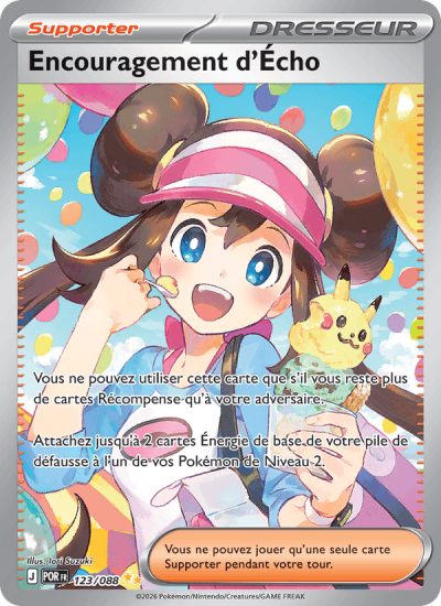 Carte Pokémon : Encouragement d’Écho (POR 123) (Grade 10 CCC Grading)