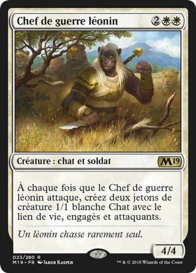 Carte Magic : Chef de guerre léonin (M19 023 R) Near Mint