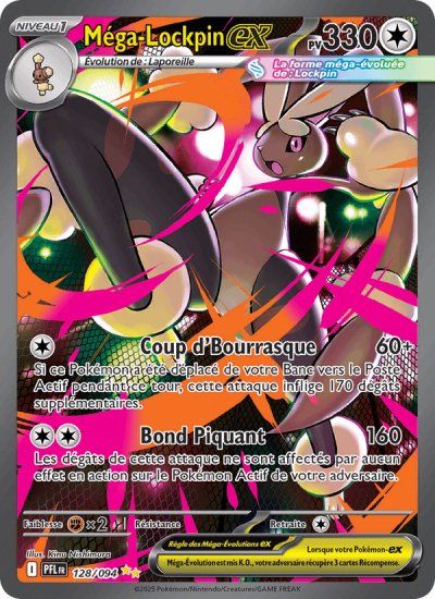 Carte Pokémon : Mega Lockpin ex (PFL 128) (Grade 10 Collect Aura)