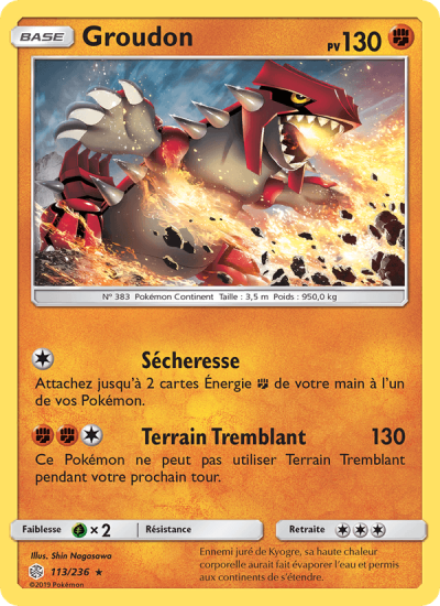 Carte Pokémon : Groudon (Holo) (CEC 113) (Near Mint)