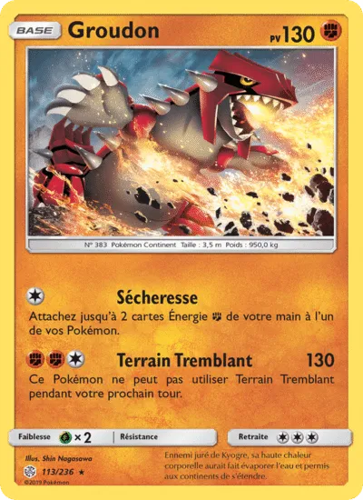 Carte Pokémon : Groudon (Holo) (CEC 113) (Near Mint)