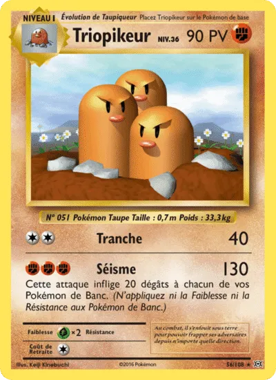 Carte Pokémon : Triopikeur (Reverse) (EVO 56) (Excellent)
