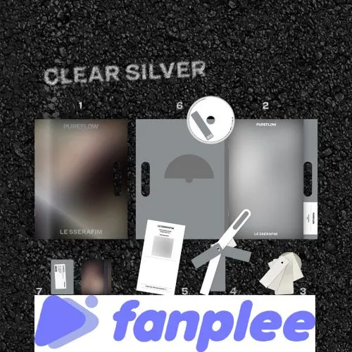 Le Sserafim (Fanplee) : PUREFLOW pt.1 (Clear Silver Compact Ver. 2nd Studio Album)