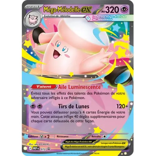 Carte Pokémon : Méga-Mélodelfe ex (MEP 072) Near Mint occ