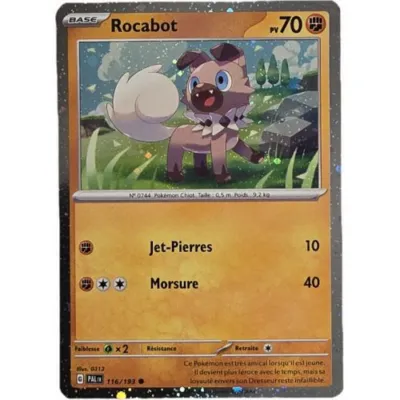 Carte Pokémon : Rocabot (PAL 116) (Holo Cosmos) Near Mint occ