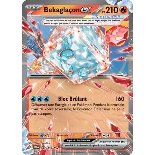 Carte Pokémon : Bekaglaçon ex (OBF 042) (Near Mint) occ