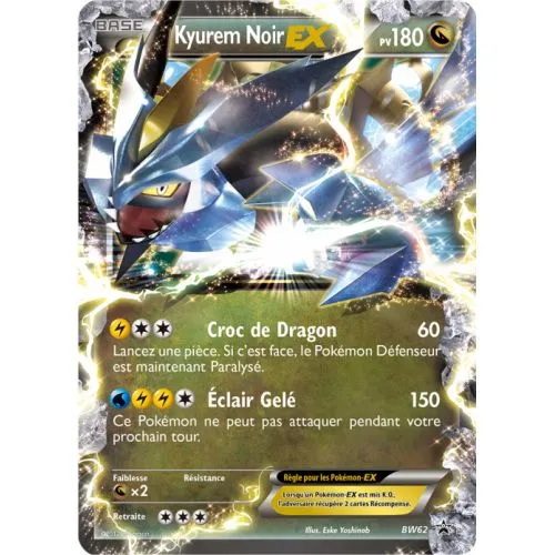 Carte Pokémon : Kyurem Noir EX (BW 62) Excellent occ