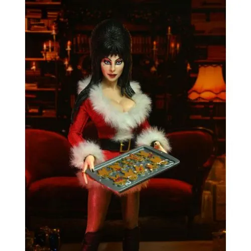 FIGURINE ELVIRA MISTRESS OF THE DARK FIGURINE CLOTHED VERY SCARY XMAS ELVIRA 20CM – Image 3