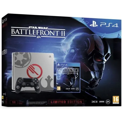 CONSOLE PS4 SLIM 1TB EDITION LIMITEE STAR WARS BATTEFRONT II (AVEC BOITE ET NOTICE) OCC