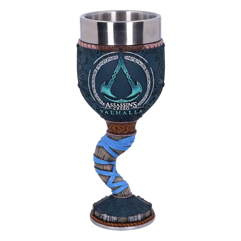VERRE ASSASSIN S CREED VALHALLA LOGO CALICE EN RESINE 18CM