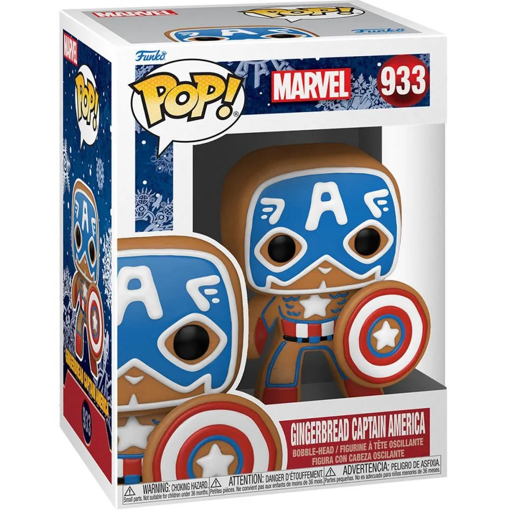 FIGURINE POP 933 : MARVEL (GINGERBREAD CAPTAIN MARVEL)