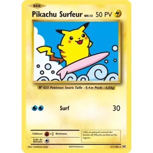 Carte Pokémon : Pikachu surfeur (EVO 111) Excellent occ