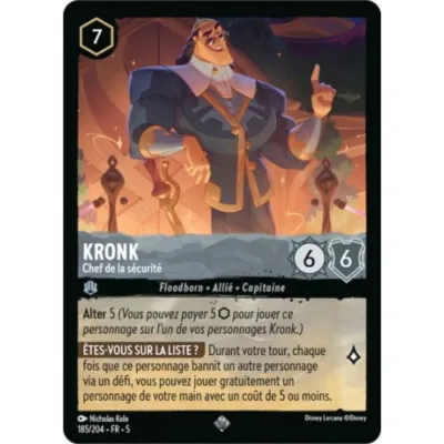Carte Lorcana : Kronk - Chef de la sécurité (185/204-FR-5 5SSK) Near Mint occ