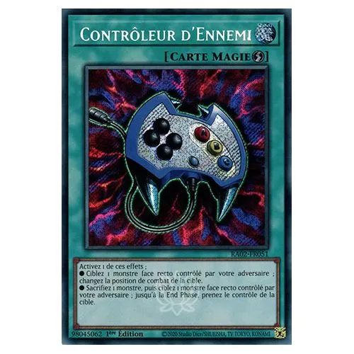 Carte Yu-Gi-Oh! : Contrôleur d'Ennemi 1ère Édition (RA02-FR051) Secret Rare occ