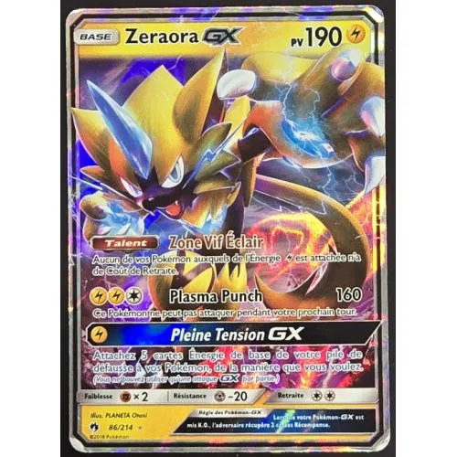 Carte Pokémon : Zeraora GX (LOT 86) Light Played occ