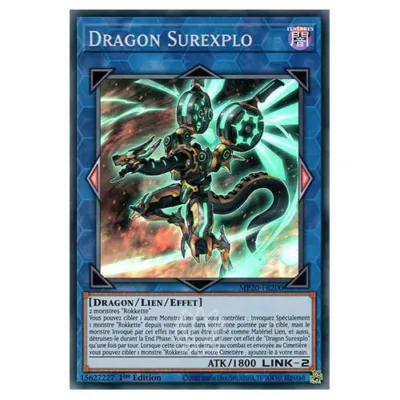 Carte Yu-Gi-Oh! : Dragon Surexplo 1ère Edition (MP20-FR200) Super Rare occ