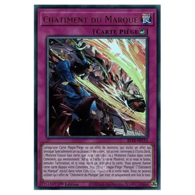 Carte Yu-Gi-Oh! : Châtiment du Marqué 1ère Édition (BLTR-FR113) Ultra Rare occ