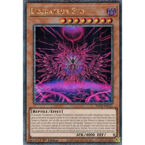 Carte Yu-Gi-Oh! : Libérateur Eto 1ère Édition (SUDA-FR023) Secret Rare Quart de Siècle occ