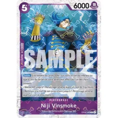 Carte One Piece : Niji Vinsmoke (OP06-065) (V.2) (Jolly Roger Brillante) Near Mint occ