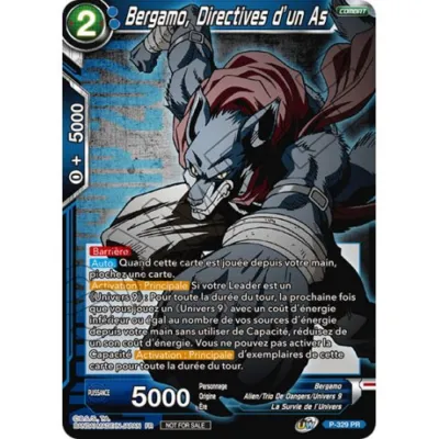 Carte Dragon Ball Super : Bergamo, Directives d'un As (Brillante) (P-329-PR) Near Mint occ