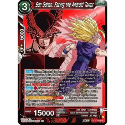 Carte Dragon Ball Super : Son Gohan, Facing the Android Terror (Brillante) (BT19-149-SCR) occ