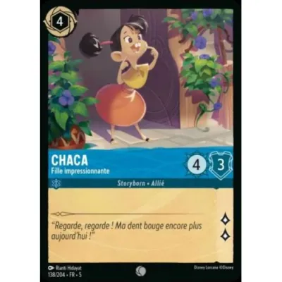 Carte Lorcana : Chaca - Fille impressionnante (Brillante) (138/204-FR-5 5SSK) Near Mint occ