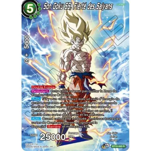 Carte Dragon Ball Super : Son Goku SS, Fierté des Saiyans (Brillante) (BT10-065 R) Near Mint occ