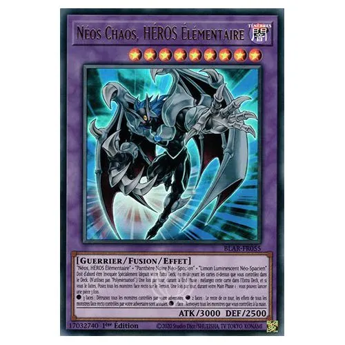 Carte Yu-Gi-Oh! : Néos Chaos, HÉROS Élémentaire 1ère Edition (BLAR-FR055) Ultra Rare (Excellent) occ