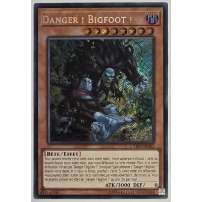 Carte Yu-Gi-Oh! : Danger ! Bigfoot ! (CYHO-FR082) Secret Rare occ