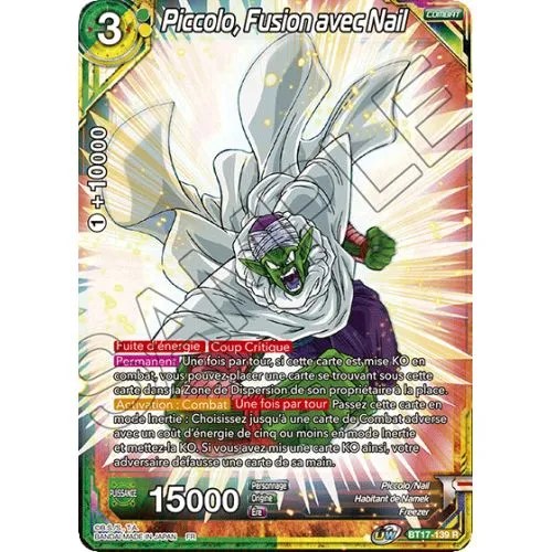 Carte Dragon Ball Super : Piccolo, Fusion avec Nail (Brillante) (BT17-139-R) Near Mint occ
