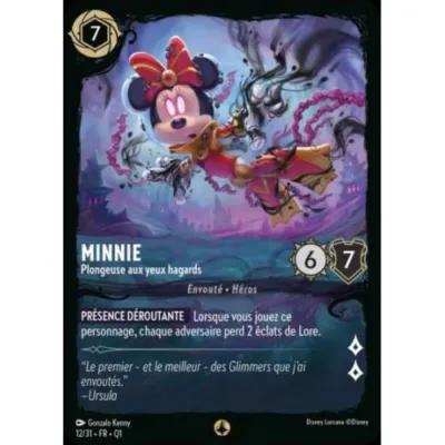 Carte Lorcana : Minnie - Plongeuse aux yeux hagards (12/31-FR QU1) Near Mint occ