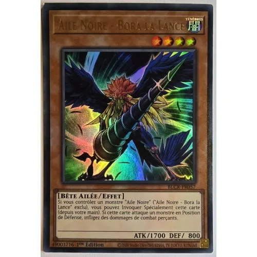 Carte Yu-Gi-Oh! : Aile Noire - Bora la Lance 1ère Edition (BLCR-FR057) (Ultra Rare) occ