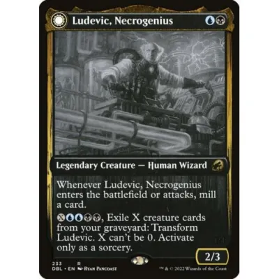 Carte Magic : Ludevic, Necrogenius // Olag, Ludevic's Hubris (DBL 233 R) Near Mint occ