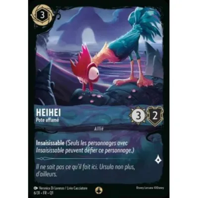 Carte Lorcana : Heihei - Pote affamé (6/31-FR QU1) Near Mint occ