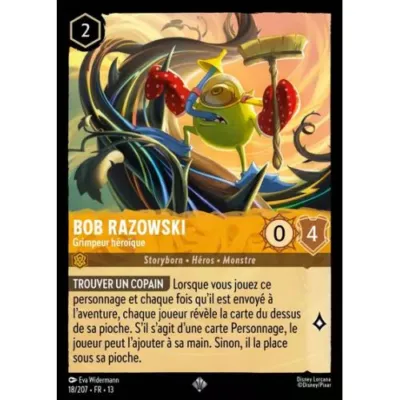 Carte Lorcana : Bob Razowski - Grimpeur héroïque (18/207-FR-13) Near Mint occ