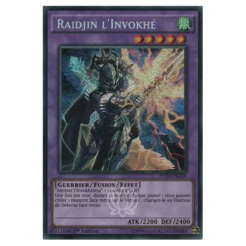 Carte Yu-Gi-Oh! : Raidjin l'Invokhé 1ère Édition (FUEN-FR028) Secret Rare occ
