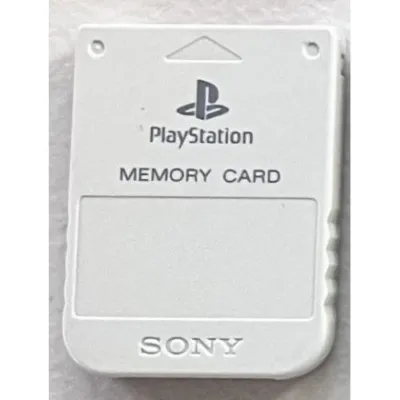 CARTE MEMOIRE PS1 OFF BLANCHE (WHITE) (ETAT MOYEN) OCC