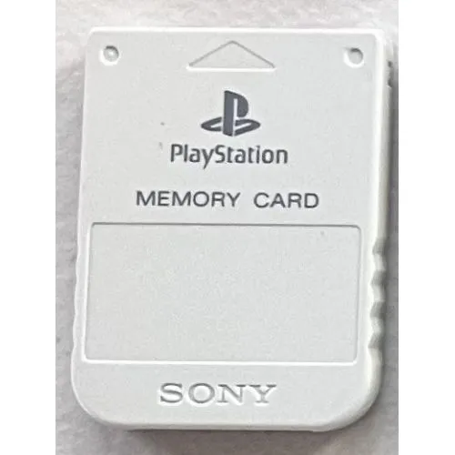 CARTE MEMOIRE PS1 OFF BLANCHE (WHITE) (ETAT MOYEN) OCC
