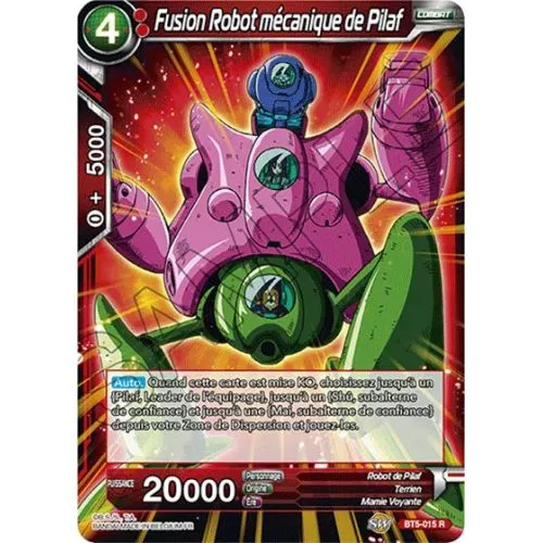 Carte Dragon Ball Super : Fusion Robot mécanique de Pilaf (Brillante) (BT5-015-R) Near Mint occ