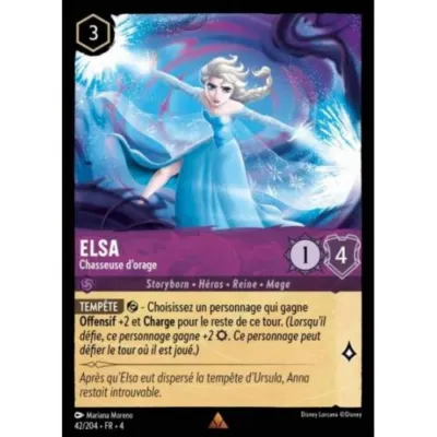 Carte Lorcana : Elsa - Chasseuse d'orage (Brillante) (42/204-FR-4 4URS) Near Mint occ