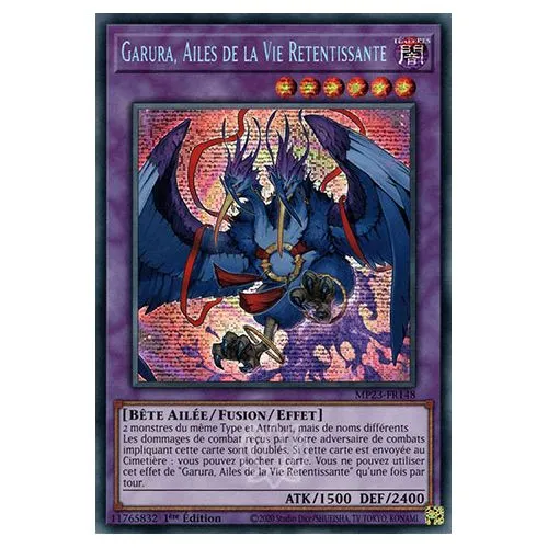 Carte Yu-Gi-Oh! : Garura, Ailes de la Vie Retentissante 1ére Edition (MP23-FR148) Prismatic Secret occ