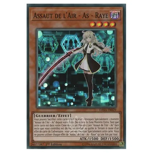 Carte Yu-Gi-Oh! : Assaut de l'Air - As - Raye 1ère Edition (DASA-FR029) Super Rare occ