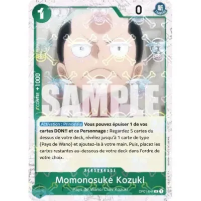 Carte One Piece : Kouzuki Momonosuke (OP01-041) (V.2) (Jolly Roger Brillante) Near Mint occ