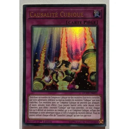 Carte Yu-Gi-Oh! : Causalité Cubique 1ère Édition (DUOV-FR051) Ultra Rare occ