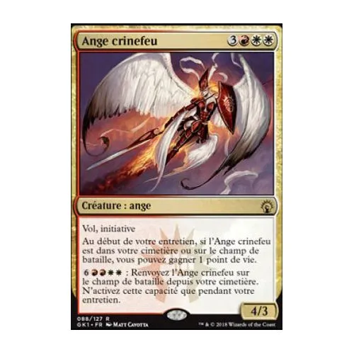Carte Magic : Ange crinefeu (GK1 088 R) Near Mint occ