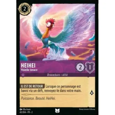 Carte Lorcana : Heihei - Volatile tenace (Brillante) (43/204 2ROF) Near Mint occ