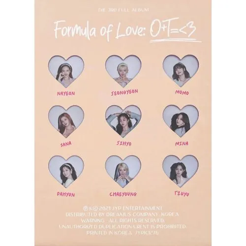 TWICE : FORMULA OF LOVE O+T 3 (FULL OF LOVE VER. 3RD FULL ALBUM ) OCC